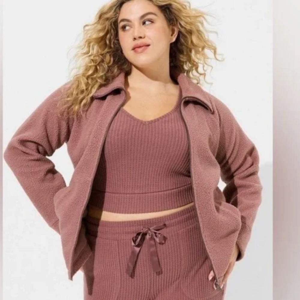 TORRID SHERPA ZIP UP JACKET